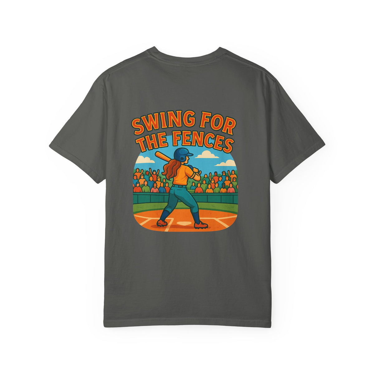 Family Tee sports collection - Swing for the Fences Unisex Garment-Dyed T-Shirt, Casual Wear, Sports Fan Apparel, Family Gatherings, Gift for Baseball Lovers