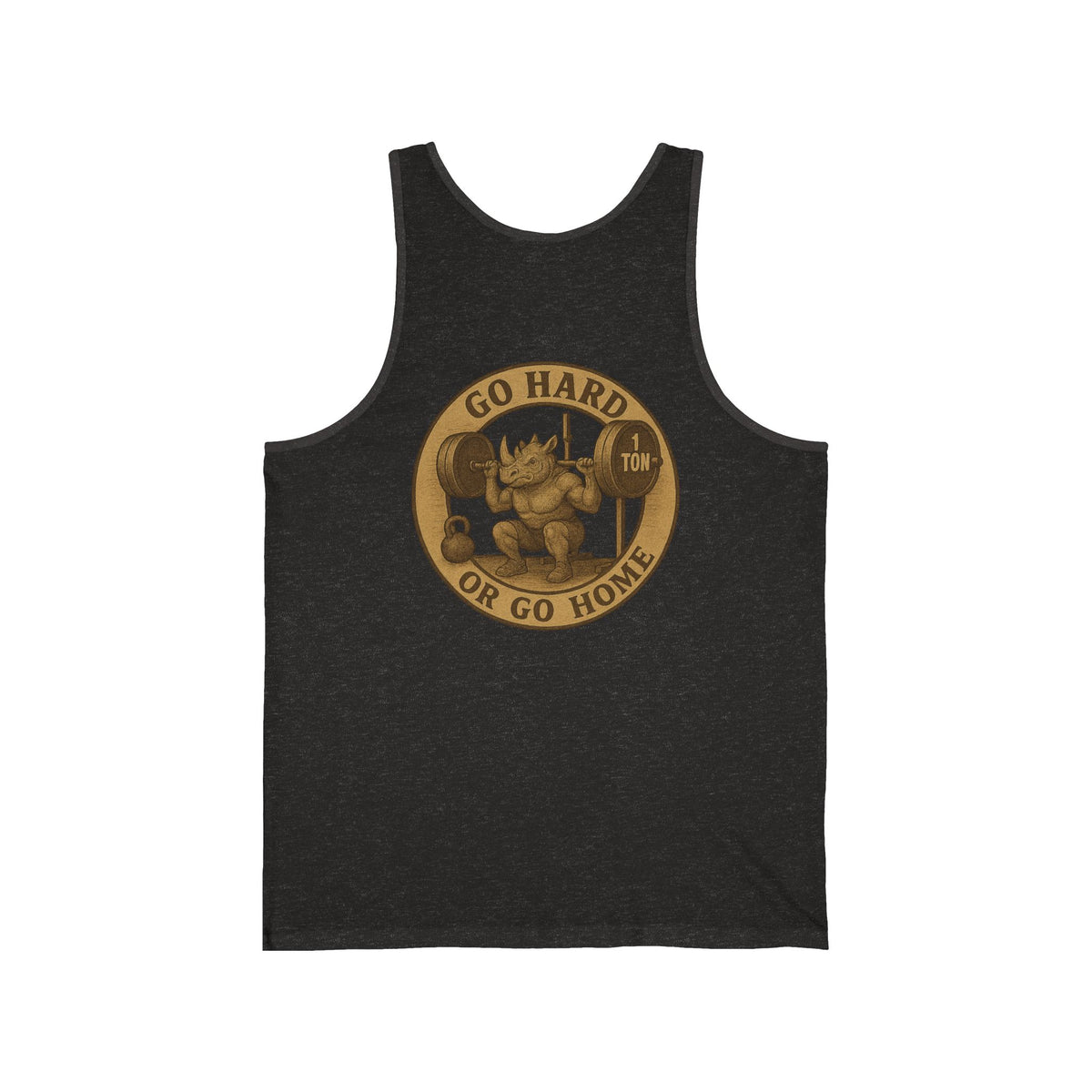 Funny Fitness Unisex Jersey Tank - 'Go Hard or Go Home' Gym Workout Apparel
