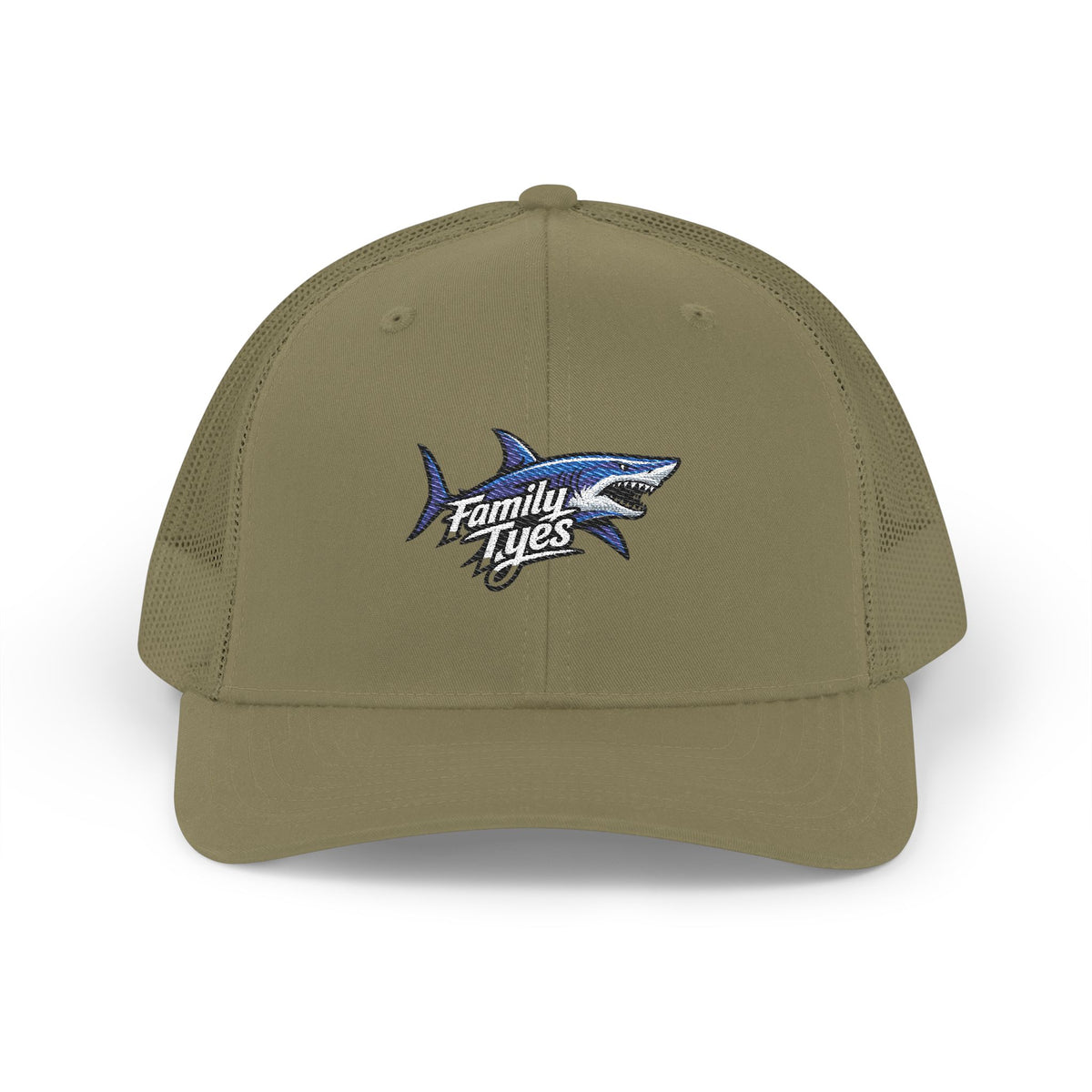 Embroidered Shark Snapback Trucker Cap | Family Vibes, Casual Beachwear, Outdoor Adventures, Gift for Men, Unique Embroidery