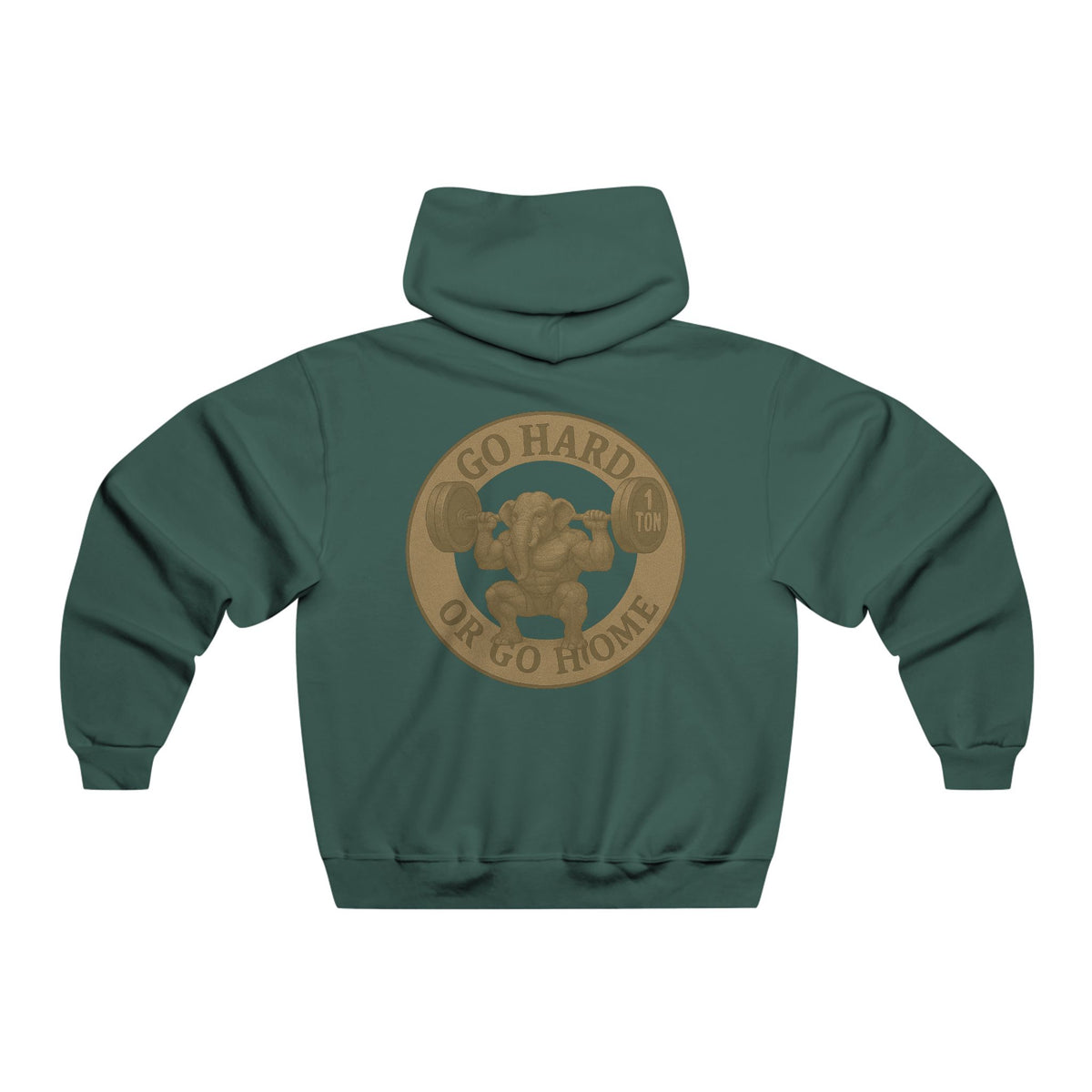 Men's Gym Motivation Hooded Sweatshirt - 'Family Tree' & 'Go Hard or Go Home'