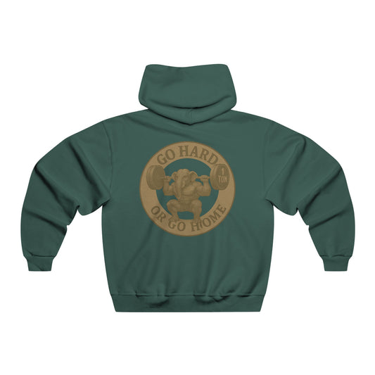Men's Gym Motivation Hooded Sweatshirt - 'Family Tree' & 'Go Hard or Go Home'