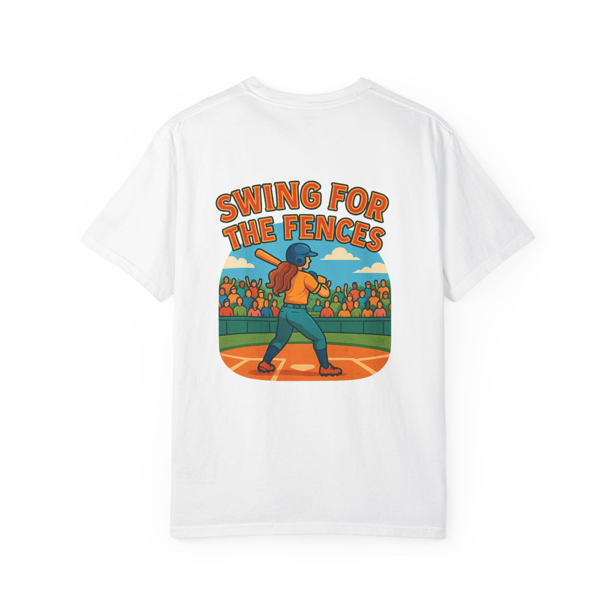 Family Tee sports collection - Swing for the Fences Unisex Garment-Dyed T-Shirt, Casual Wear, Sports Fan Apparel, Family Gatherings, Gift for Baseball Lovers