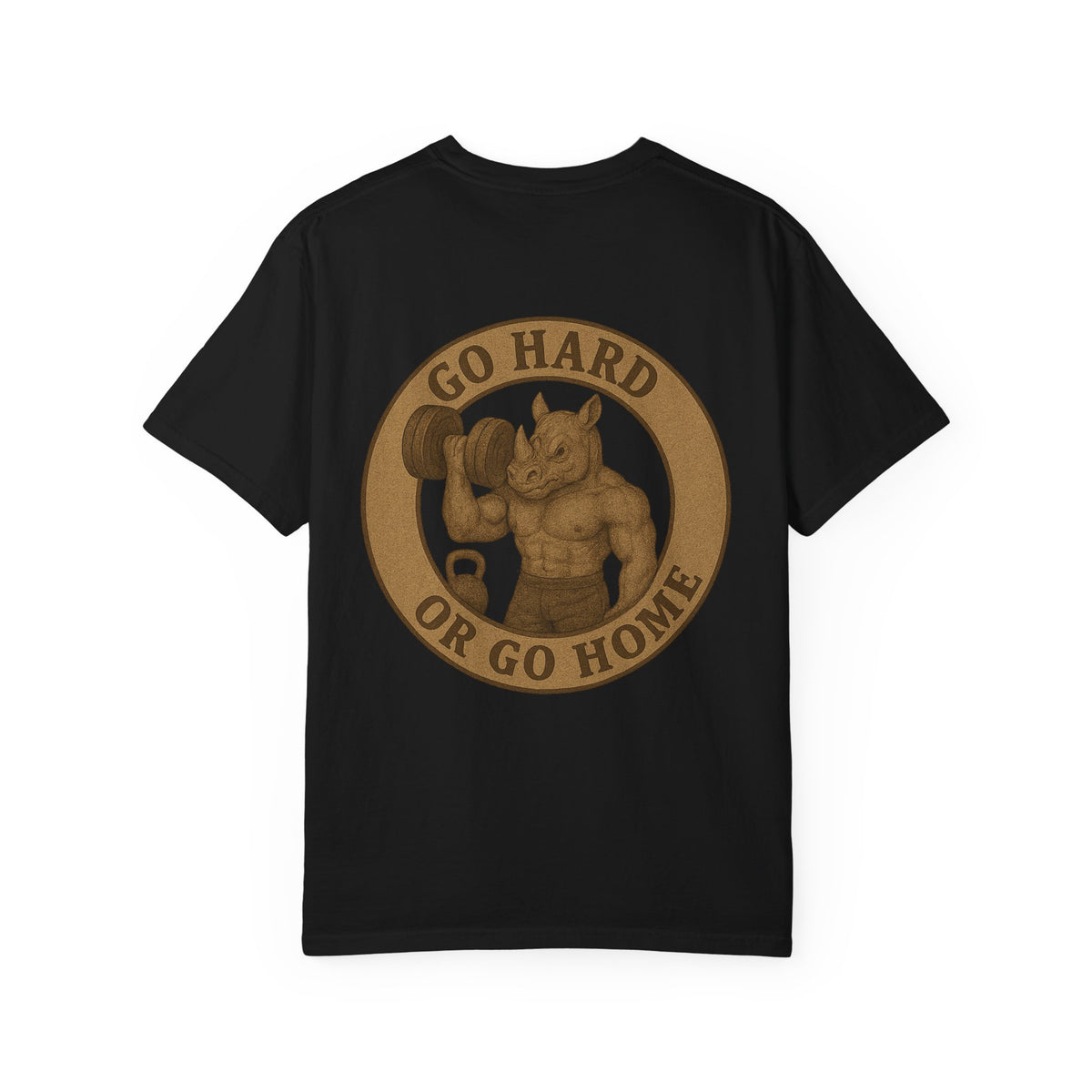 Motivational Fitness T-shirt - "Go Hard or Go Home" Unisex Garment-Dyed Tee