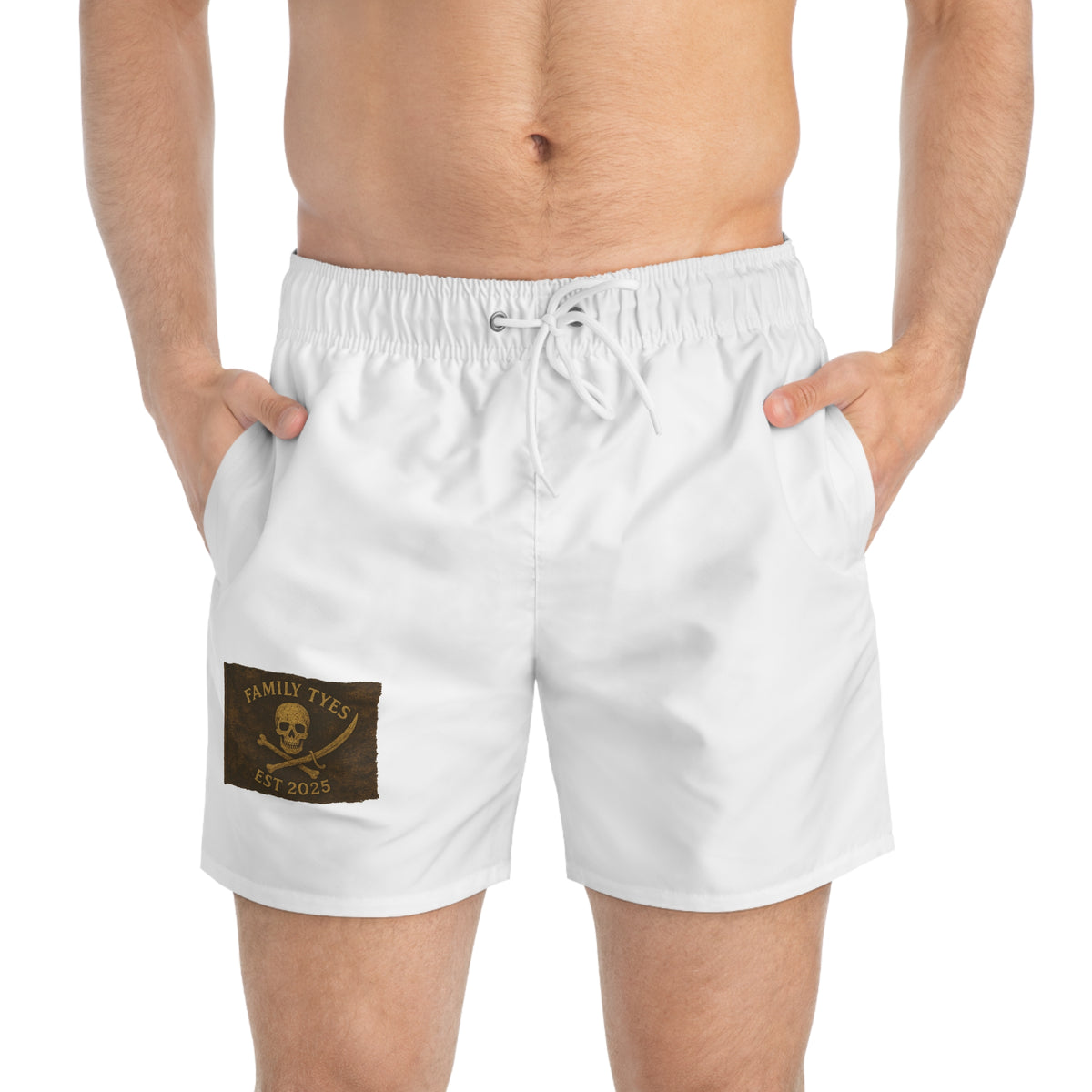 Pirate flag - Personalized Family Tyes Pirate Swim Trunks - Men's Beach Shorts for Summer Fun