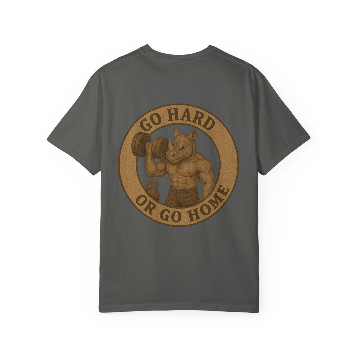 Motivational Fitness T-shirt - "Go Hard or Go Home" Unisex Garment-Dyed Tee
