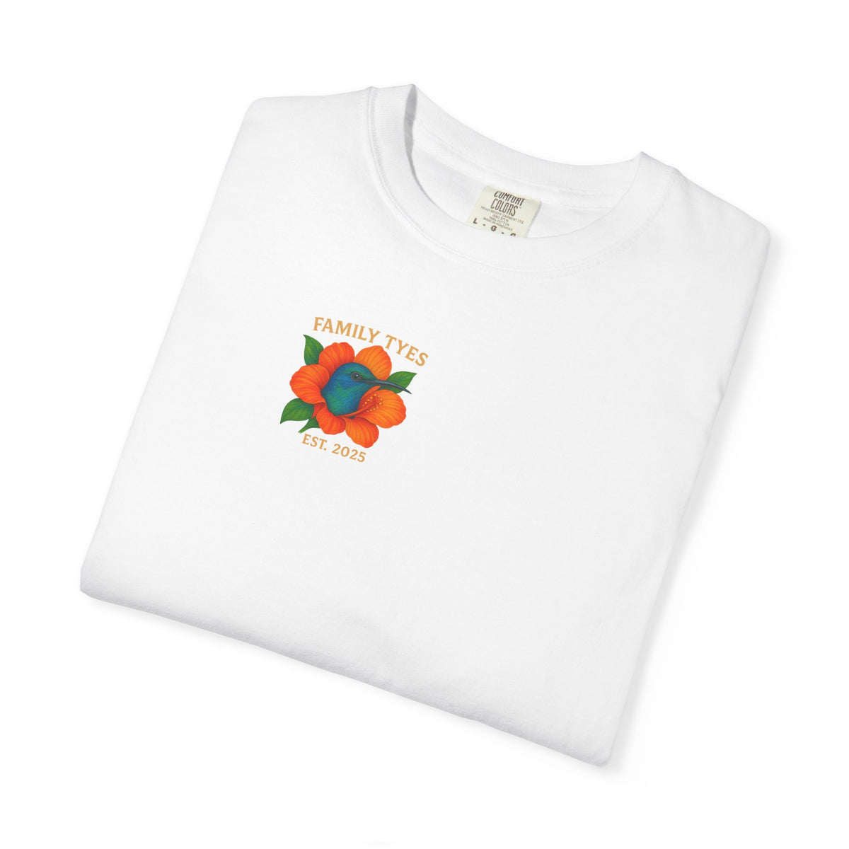 Nature is Beautiful Unisex Garment-Dyed T-shirt - Vibrant Floral & Hummingbird Design