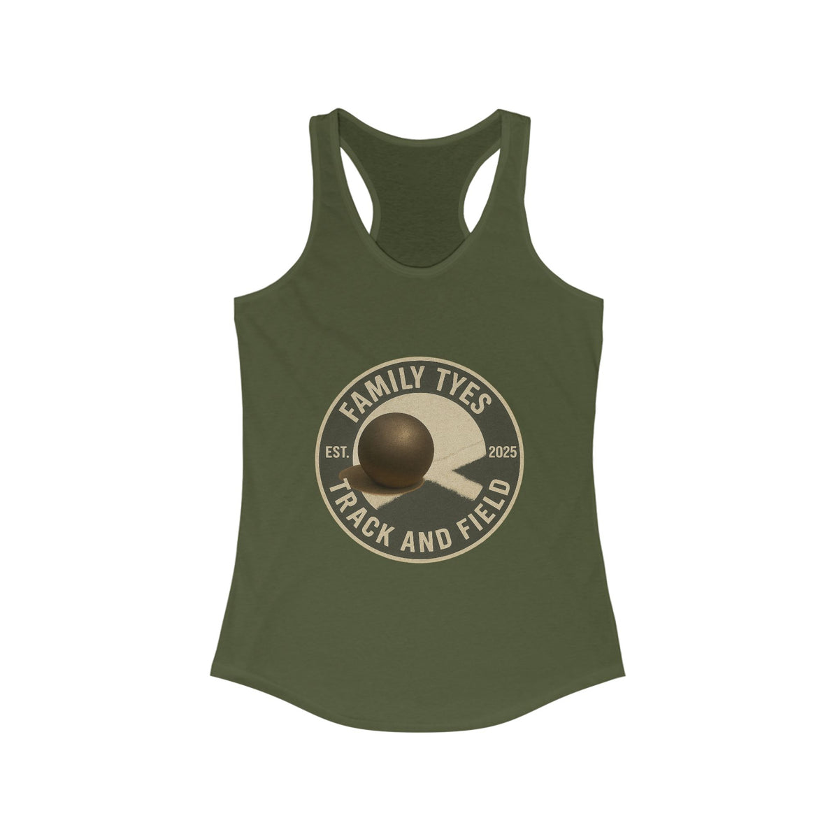 Shotput Track and Field Racerback Tank for Women - Family Tyes - EST 2025