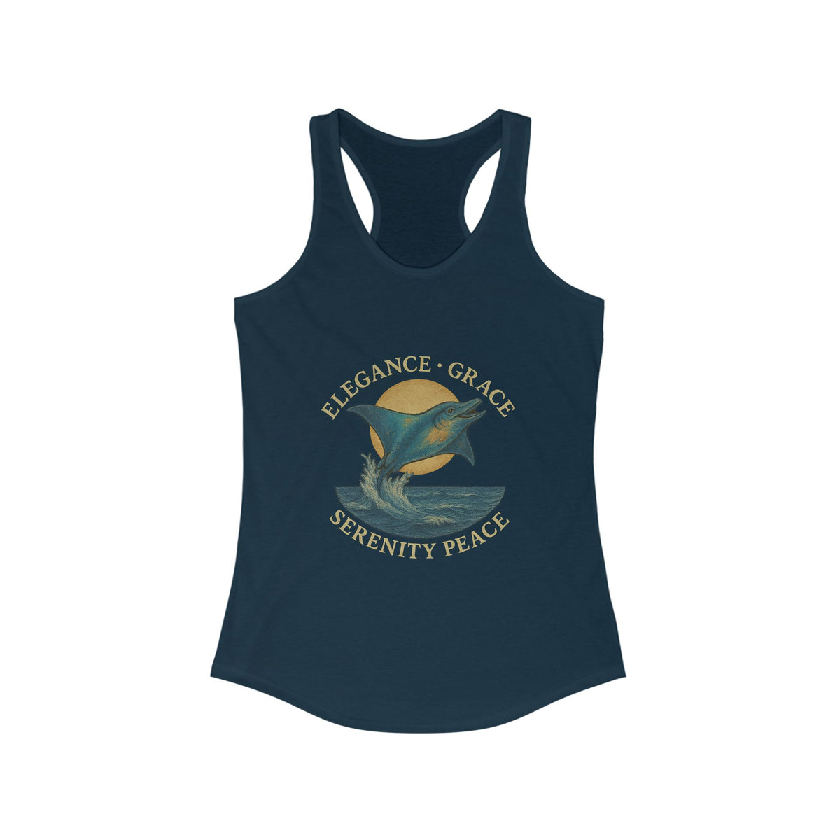 Serene Manta Ray  Racerback Tank, Women's Workout Top, Beachwear, Yoga Shirt, Gift for Nature Lovers, Summer Fashion