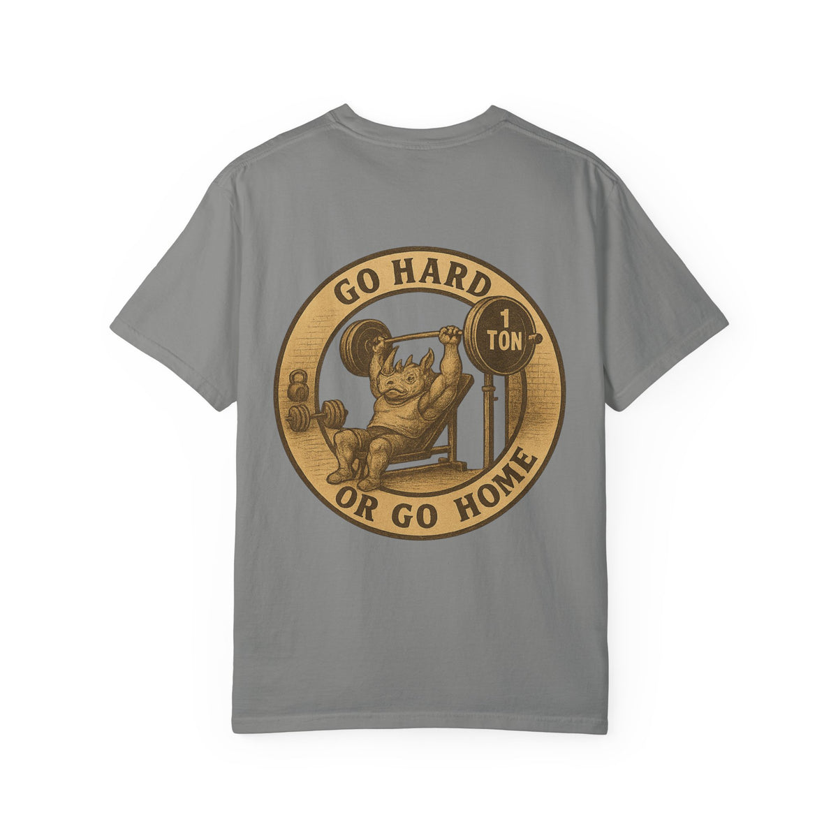Motivational Workout T-Shirt - "Go Hard or Go Home" Gym Tee