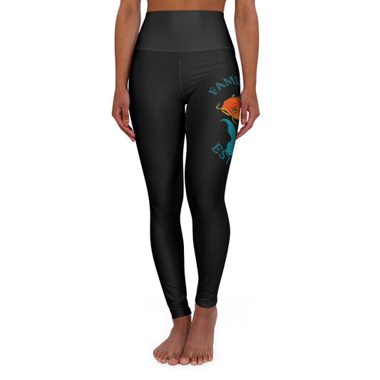 High Waisted Yoga Leggings with Koi Fish  Design | Comfortable & Stylish Activewear
