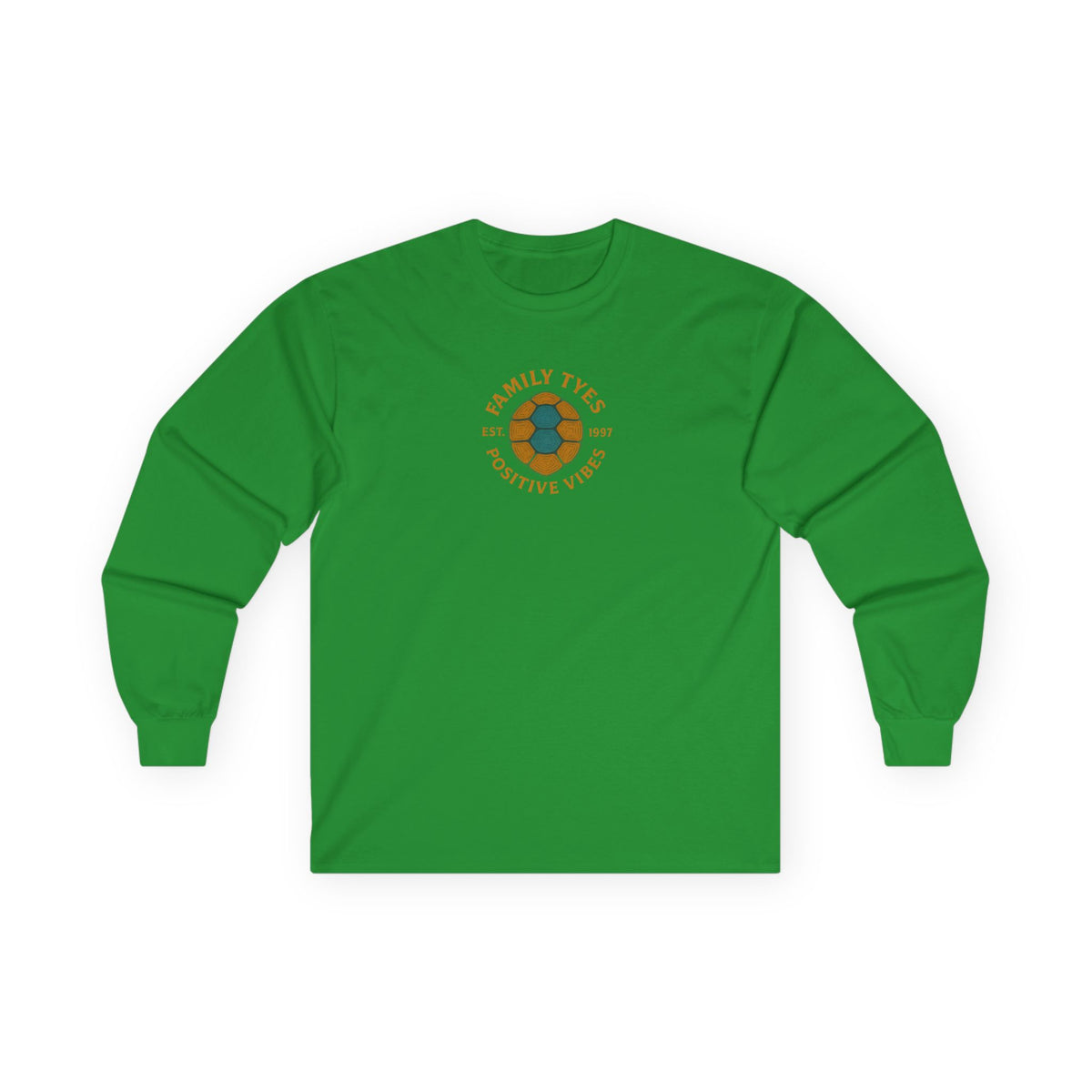 Unisex Long Sleeve Tee - Positive Vibes & Peaceful Turtle Design