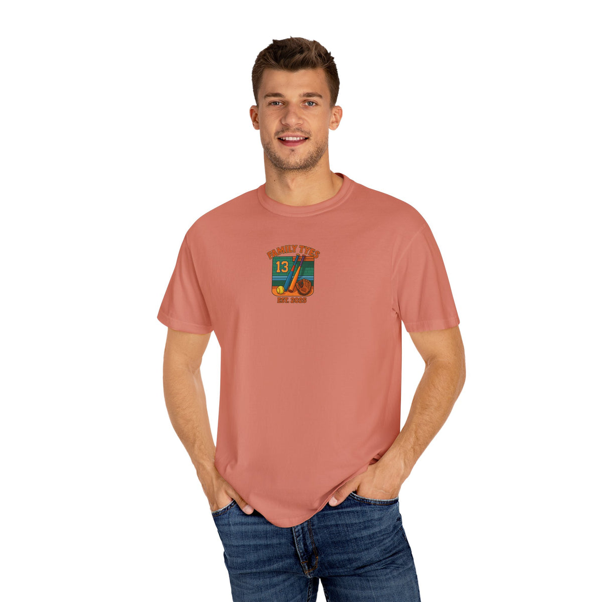 Family Tee sports collection - Swing for the Fences Unisex Garment-Dyed T-Shirt, Casual Wear, Sports Fan Apparel, Family Gatherings, Gift for Baseball Lovers