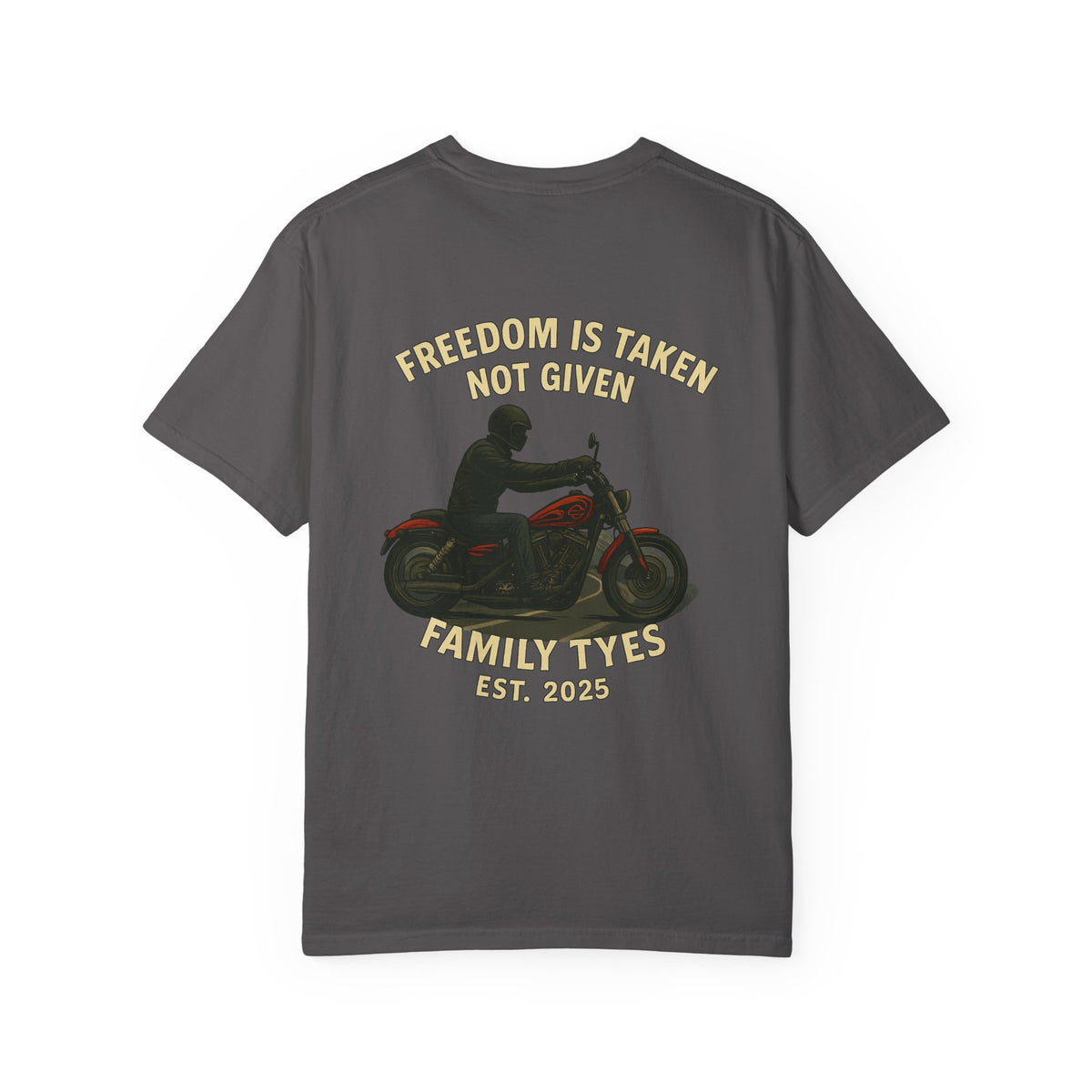 Legendary Iron Unisex Garment-Dyed T-Shirt - Freedom is Not Given Graphic Tee