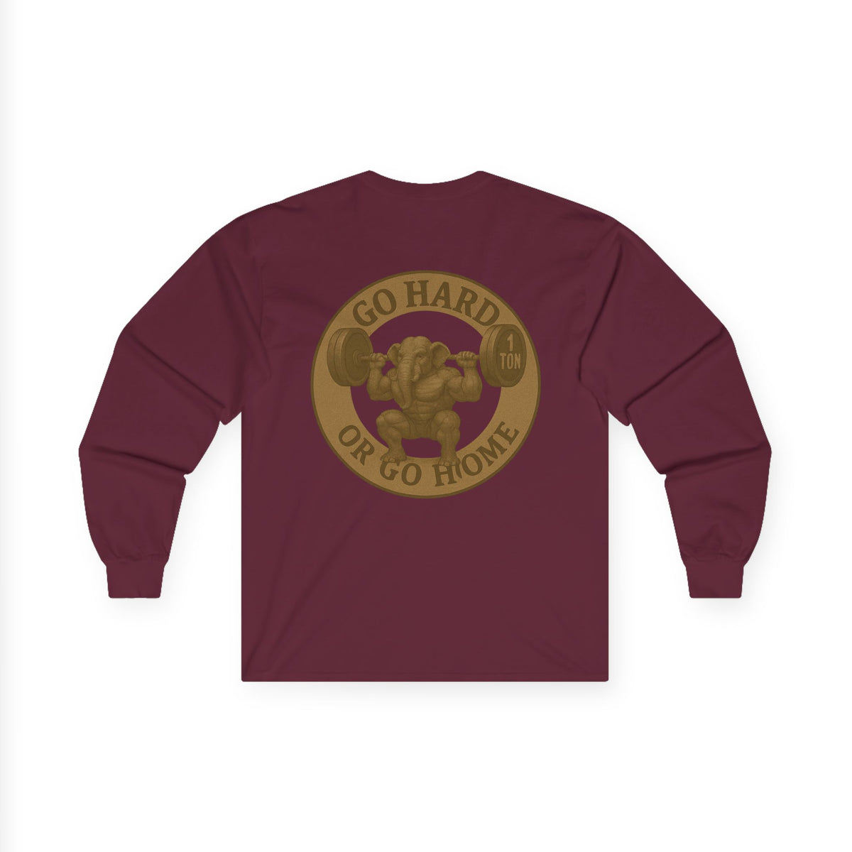 Motivational Long Sleeve Tee - Go Hard or Go Home