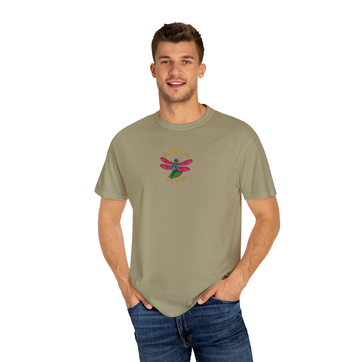 Family Type Dragonfly Unisex Garment-Dyed T-Shirt - Inspired by Change, Agility & Hope