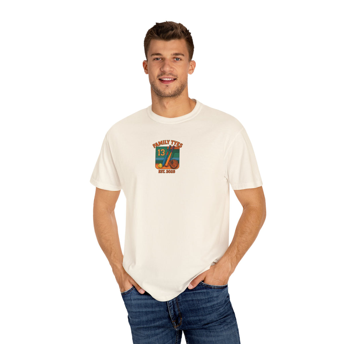 Family Tee sports collection - Swing for the Fences Unisex Garment-Dyed T-Shirt, Casual Wear, Sports Fan Apparel, Family Gatherings, Gift for Baseball Lovers