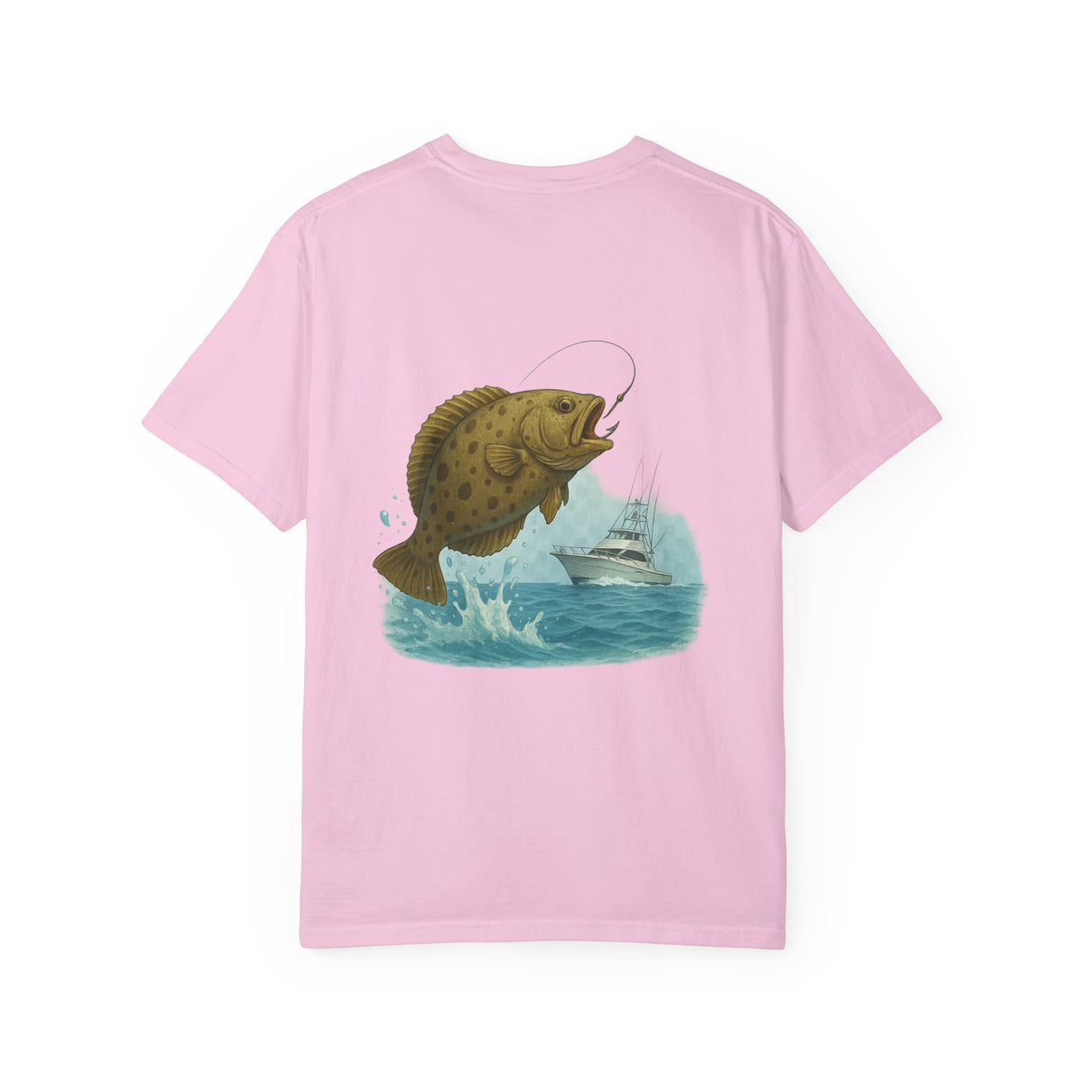 Fishing Family T-Shirt, Unisex Garment-Dyed Tee, Perfect for Fishing Lovers, Family Outings, Gifts for Dad, Ocean Adventure Tee
