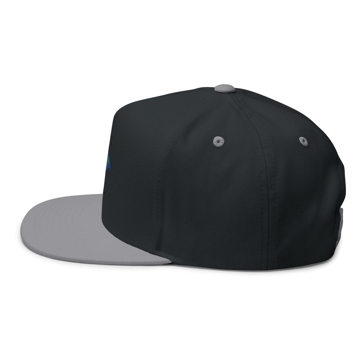 Manta Ray Embroidered Family Tyes Flat Bill Cap