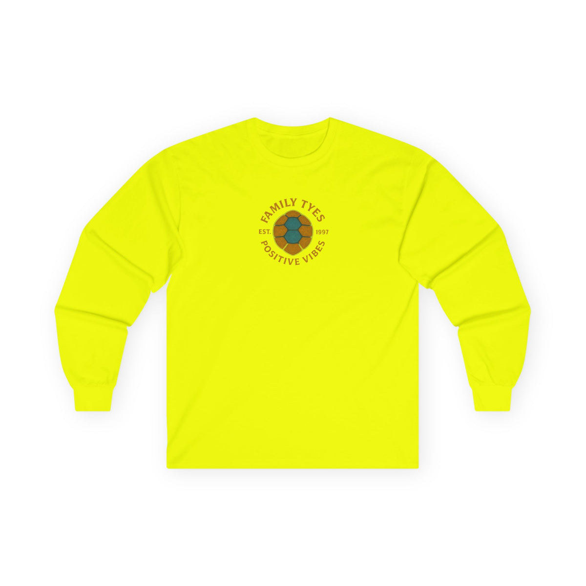 Unisex Long Sleeve Tee - Positive Vibes & Peaceful Turtle Design