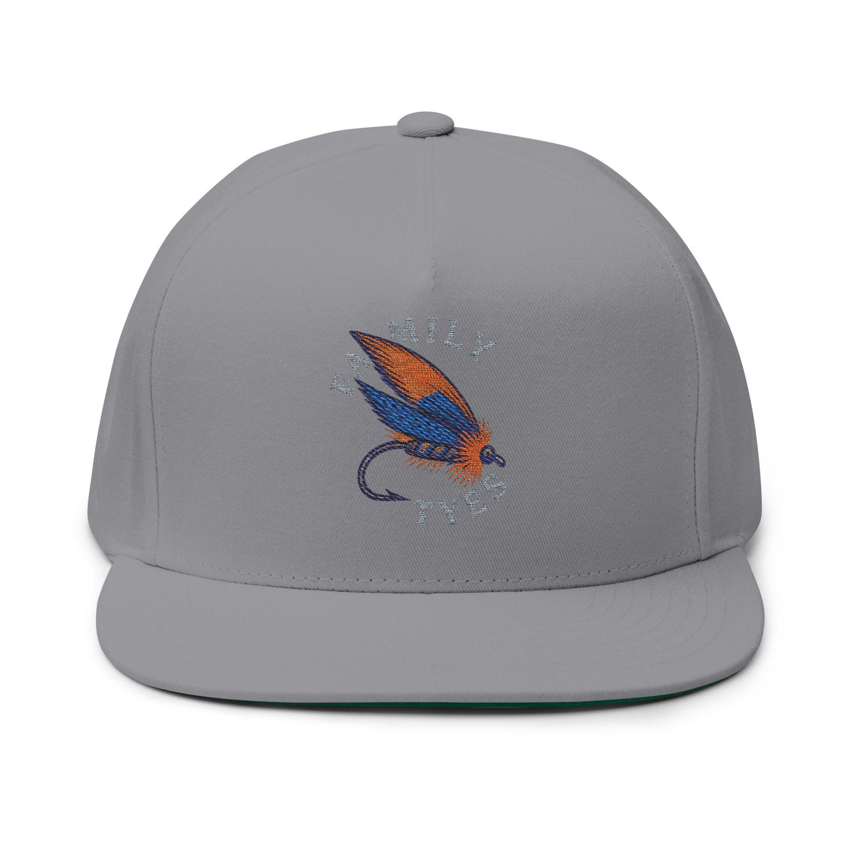 Fly fishing  Embroidered Family Tyes Flat Bill Cap