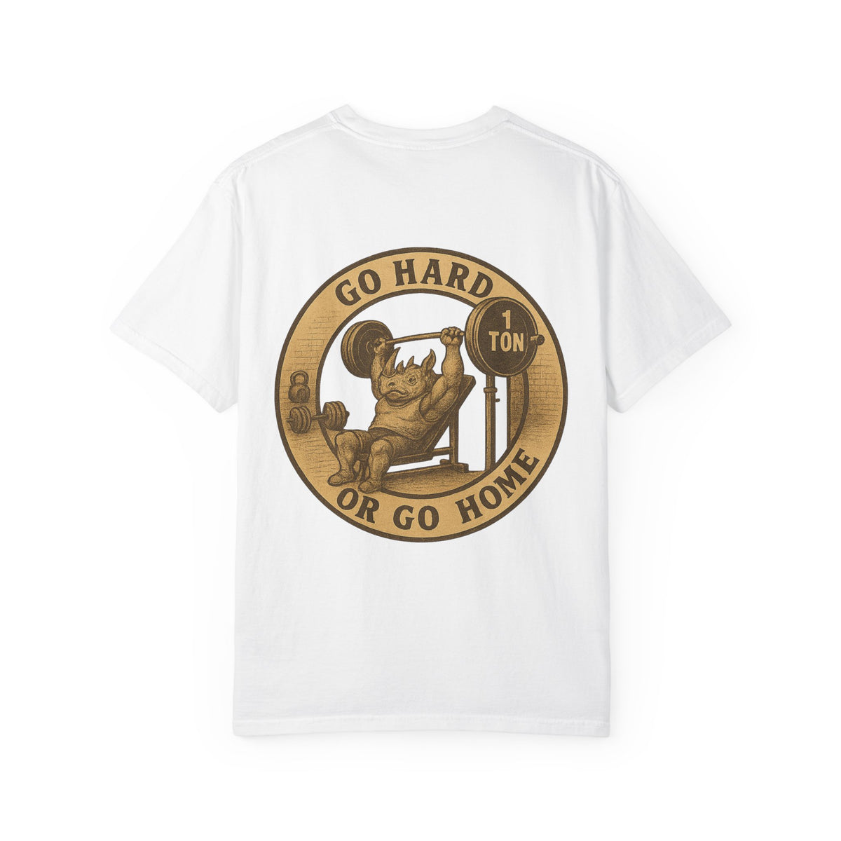 Motivational Workout T-Shirt - "Go Hard or Go Home" Gym Tee
