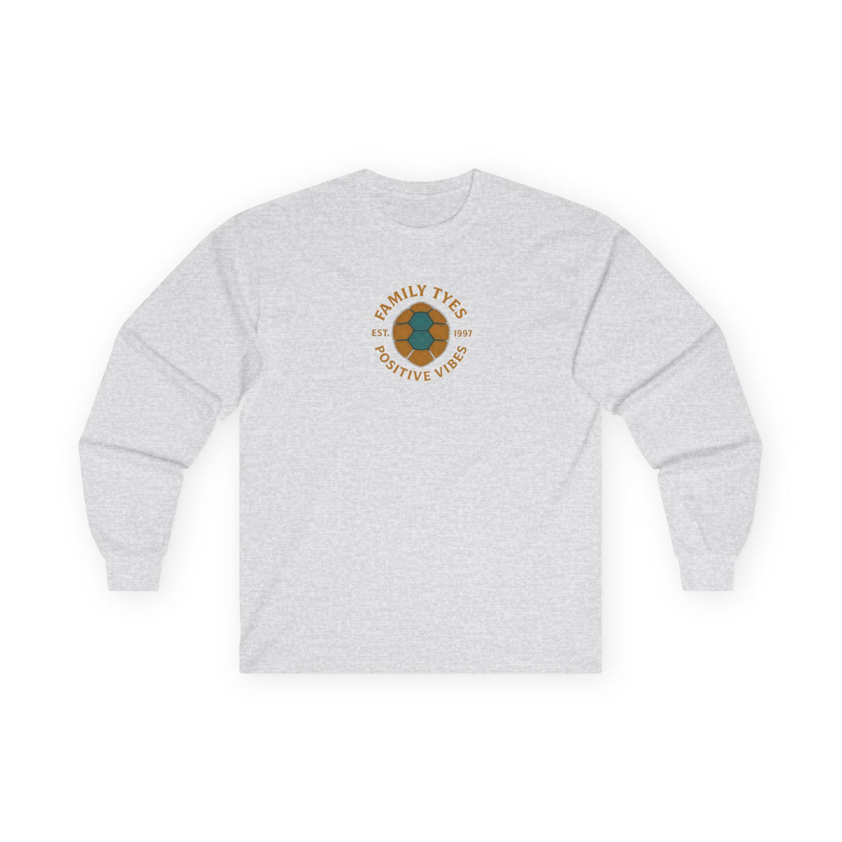 Unisex Long Sleeve Tee - Positive Vibes & Peaceful Turtle Design