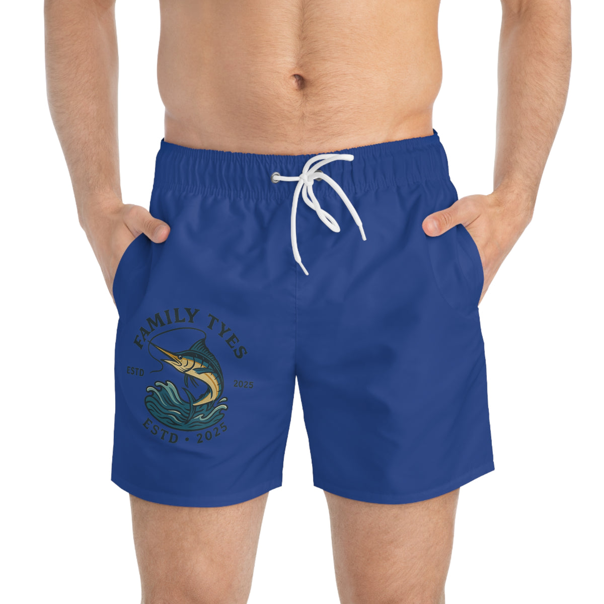 Copy of Copy of Family Tyes Fish Swim Trunks - ESTD 2025, Perfect for Summer Fun!