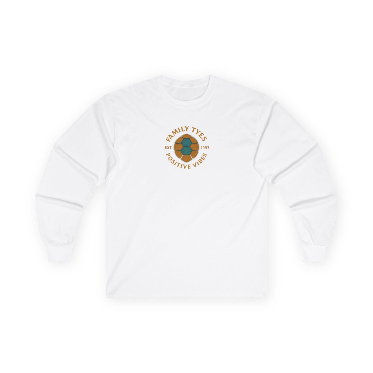 Unisex Long Sleeve Tee - Positive Vibes & Peaceful Turtle Design