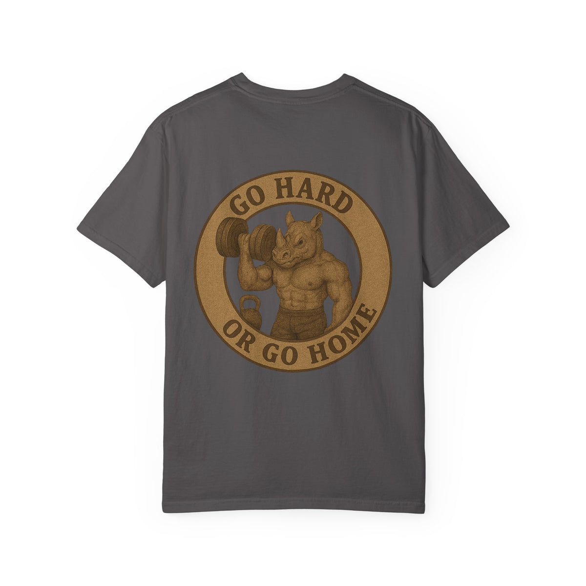 Motivational Fitness T-shirt - "Go Hard or Go Home" Unisex Garment-Dyed Tee
