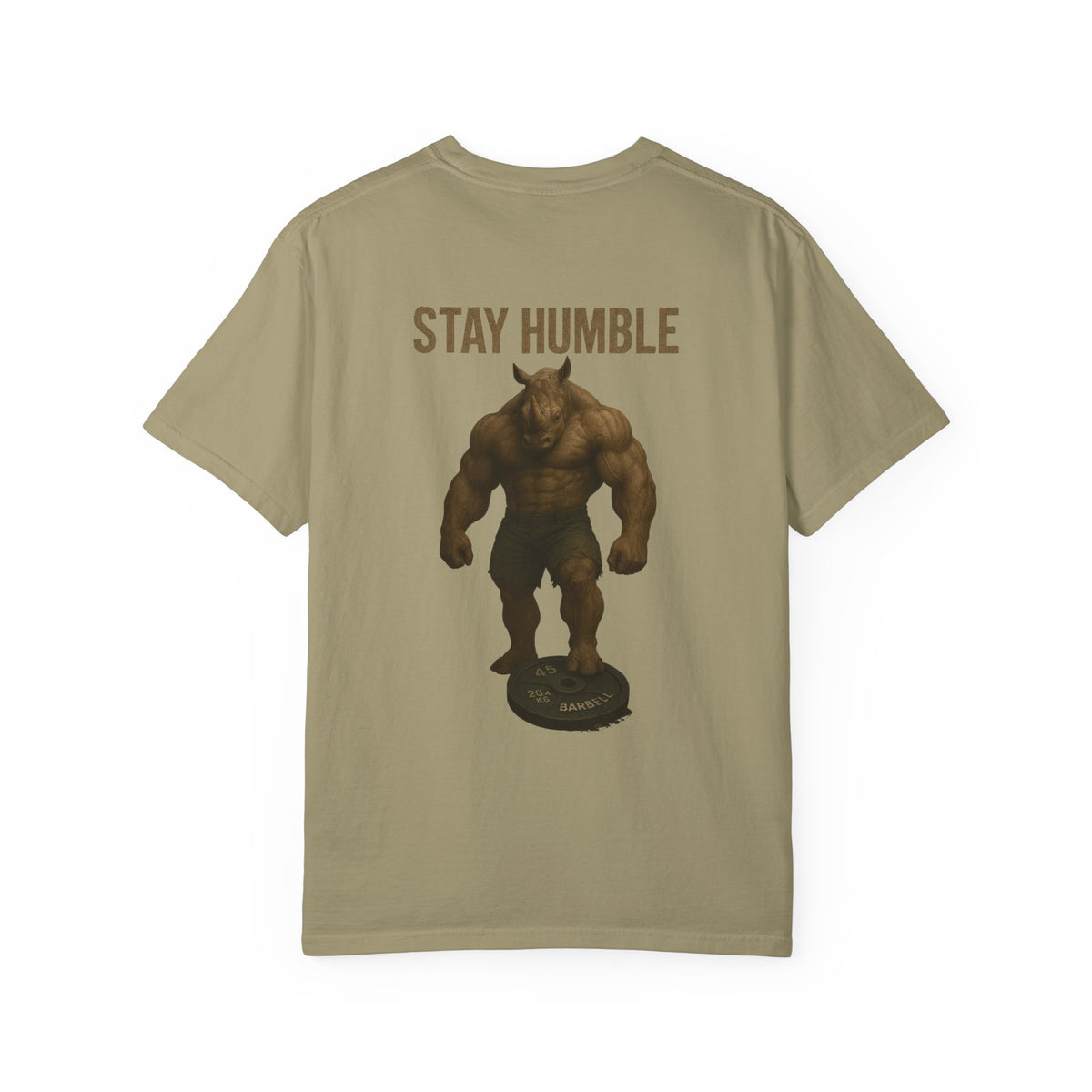 Rhino Unisex Motivational Fitness T-Shirt: Stay Humble Gym Apparel, Workout Shirt, Gift for Fitness Lovers, Gym Enthusiasts, Casual Wear