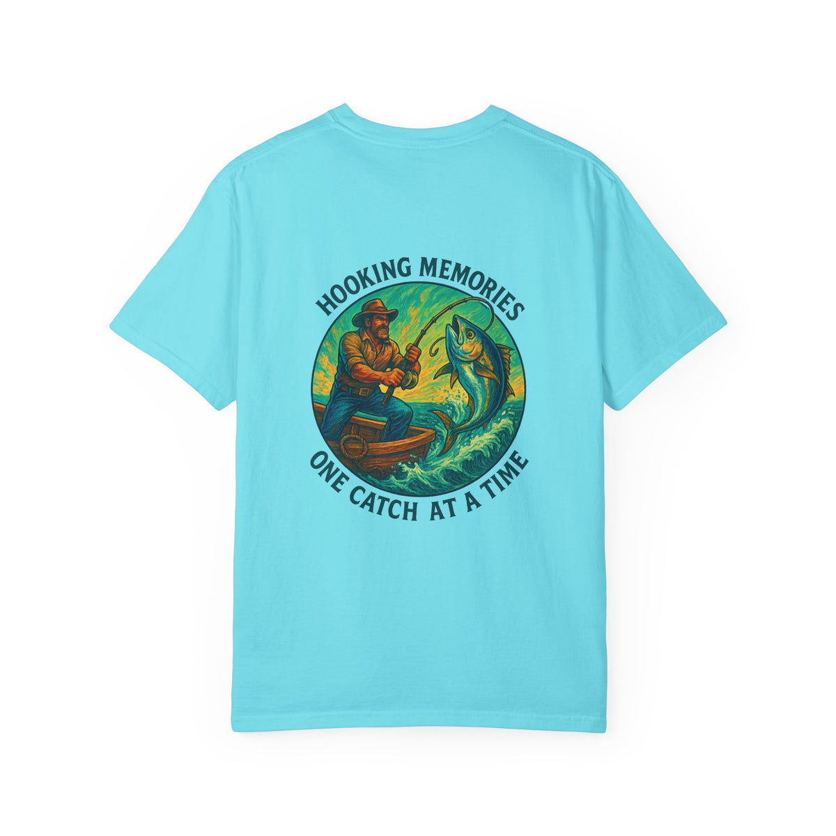 Tuna Unisex Garment-Dyed Fishing T-Shirt - "Hooking Memories" Graphic, Great for Outdoor Lovers, Gifts for Fishermen, Nature Adventures, [...]