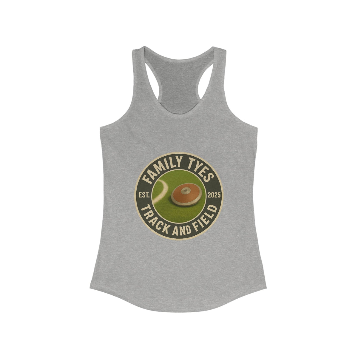 Discus Track and Field Racerback Tank for Women - Family Tyes - EST 2025
