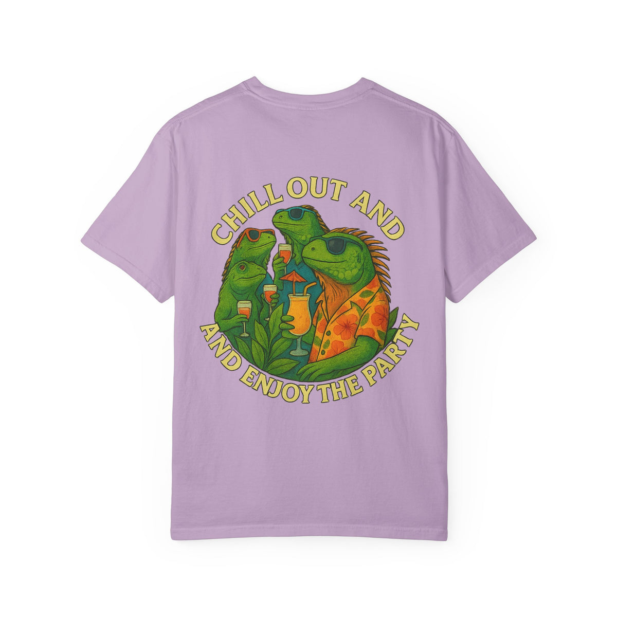 Chilled iguana party time Unisex Garment-Dyed T-Shirt - Family Tyes & Find Your Zen Design