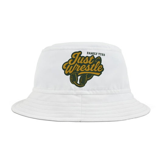 Just Wrestle Bucket Hat, Sports Hat, Gift for Wrestlers, Casual Outing Accessory, Summer Fashion, Unique Sportswear