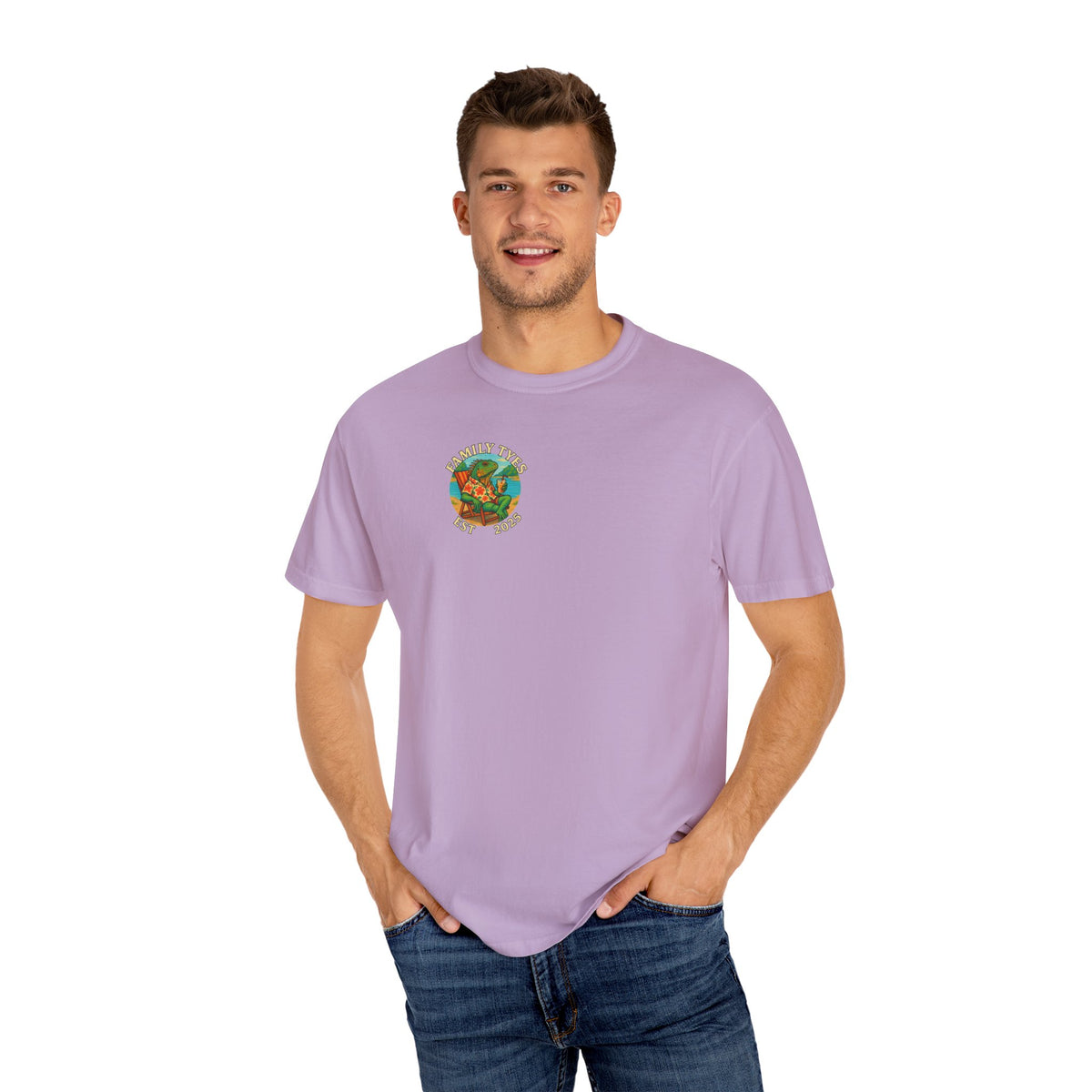 Chilled iguana party time Unisex Garment-Dyed T-Shirt - Family Tyes & Find Your Zen Design