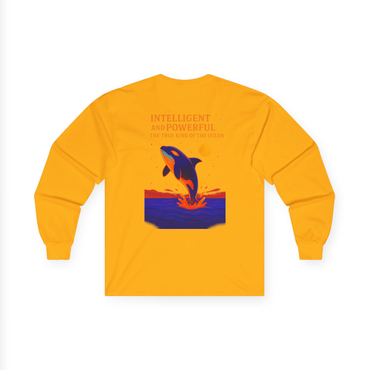 Unisex Long Sleeve Tee - Intelligent and Powerful Whale Design