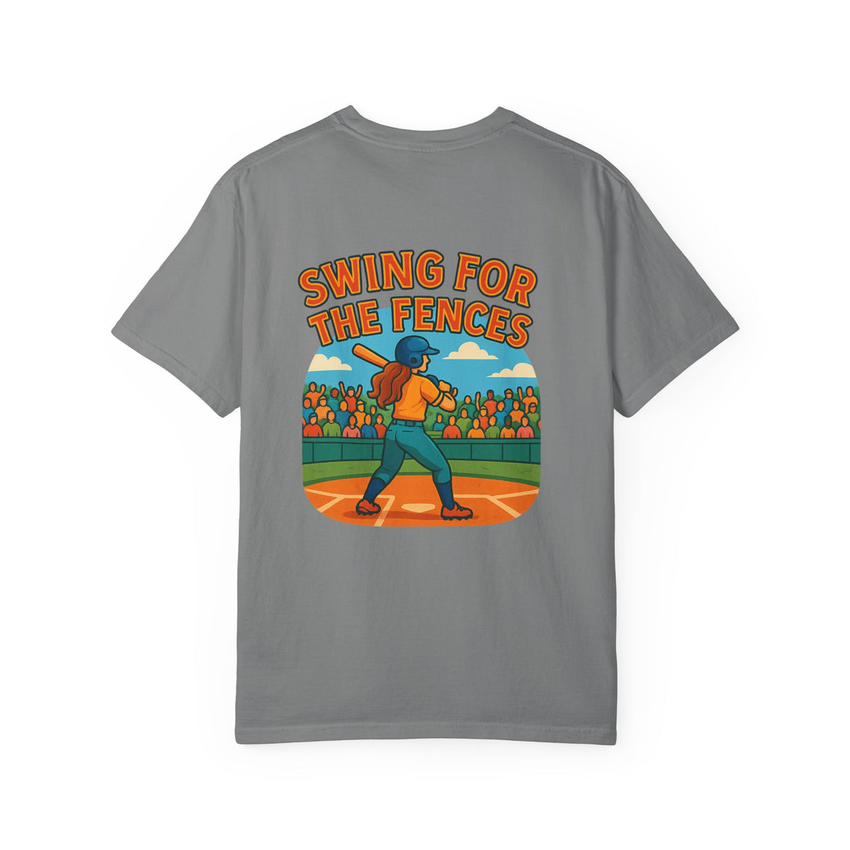 Family Tee sports collection - Swing for the Fences Unisex Garment-Dyed T-Shirt, Casual Wear, Sports Fan Apparel, Family Gatherings, Gift for Baseball Lovers