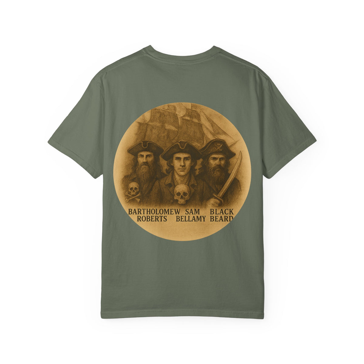 Vintage Pirate T-Shirt, Unisex Garment-Dyed Tee, Retro Pirate Apparel, Pirate Lover Gift, Halloween Costume Top
