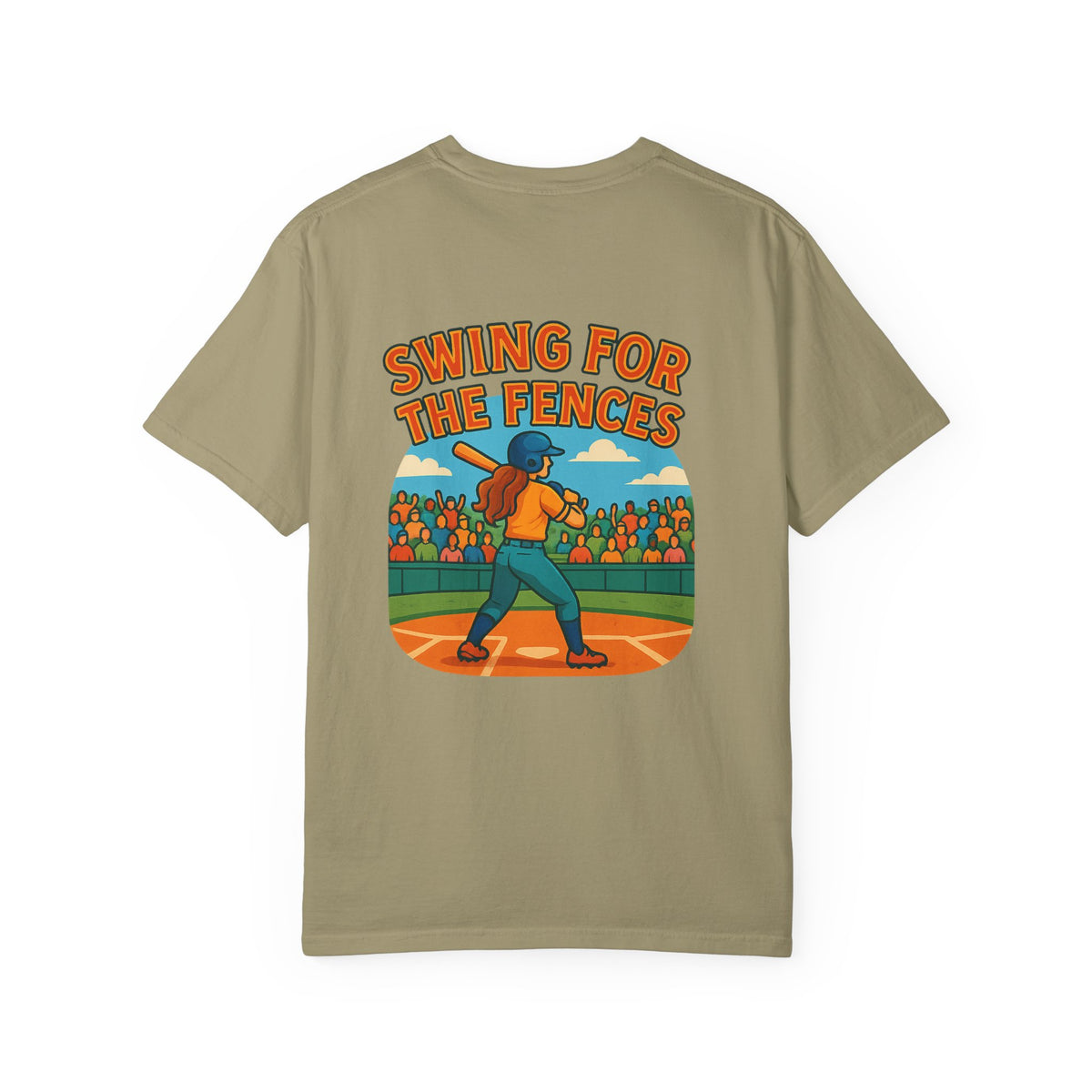 Family Tee sports collection - Swing for the Fences Unisex Garment-Dyed T-Shirt, Casual Wear, Sports Fan Apparel, Family Gatherings, Gift for Baseball Lovers