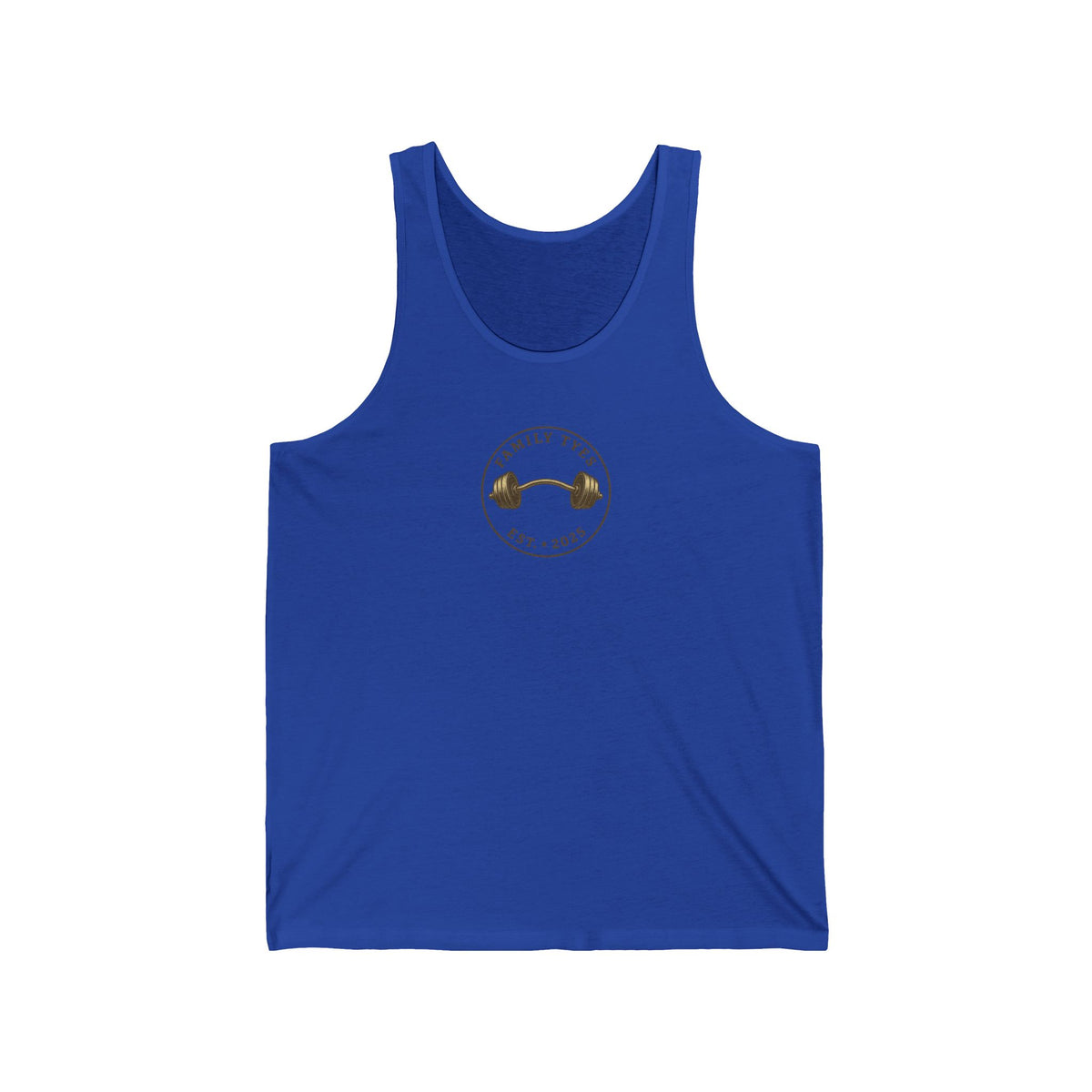 Family Tyes & Go Hard Unisex Jersey Tank - Workout & Fitness Tank Top