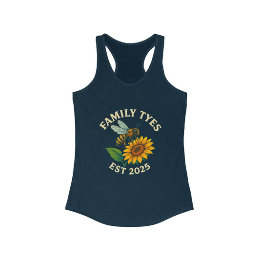 Save the bees Family Tyes Established 2025 Racerback Tank Top - Perfect for Summer Celebrations
