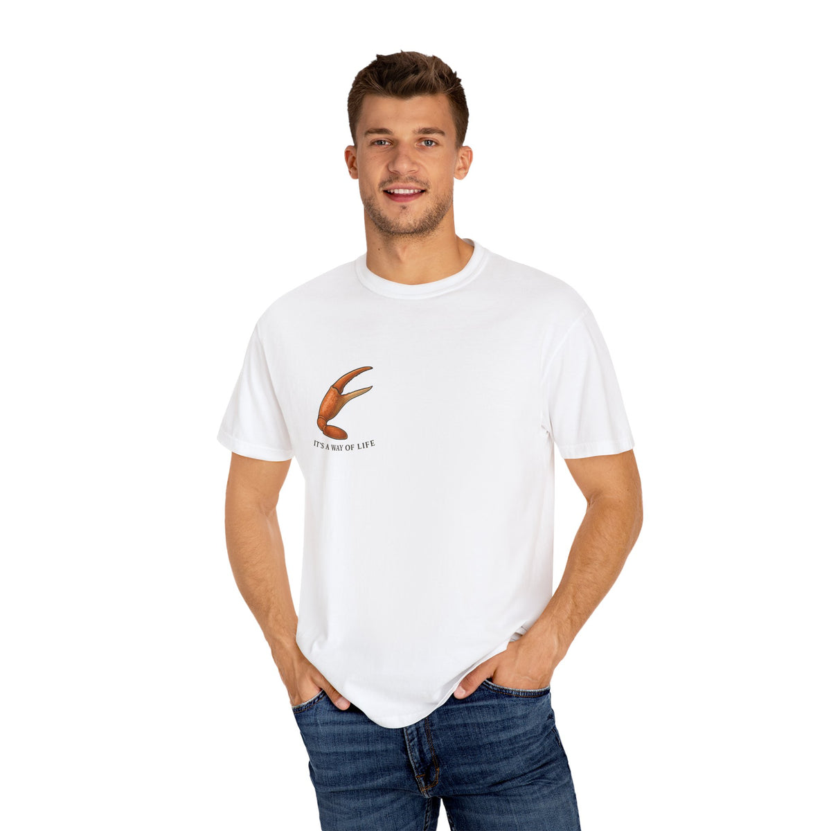 Family Tyes Crab Graphic T-Shirt - Unisex Garment-Dyed Tee