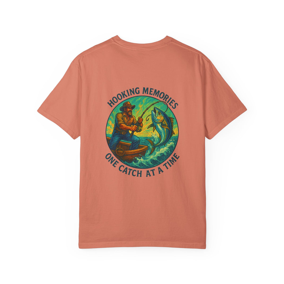 Tuna Unisex Garment-Dyed Fishing T-Shirt - "Hooking Memories" Graphic, Great for Outdoor Lovers, Gifts for Fishermen, Nature Adventures, [...]
