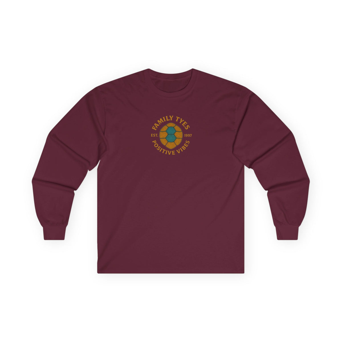 Unisex Long Sleeve Tee - Positive Vibes & Peaceful Turtle Design