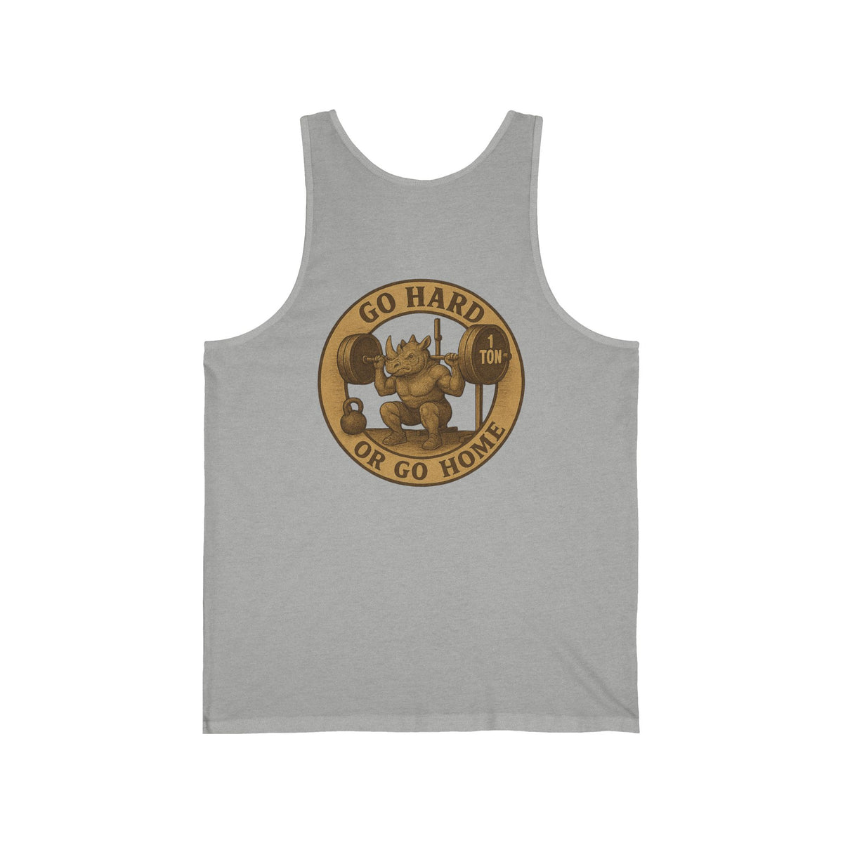 Funny Fitness Unisex Jersey Tank - 'Go Hard or Go Home' Gym Workout Apparel