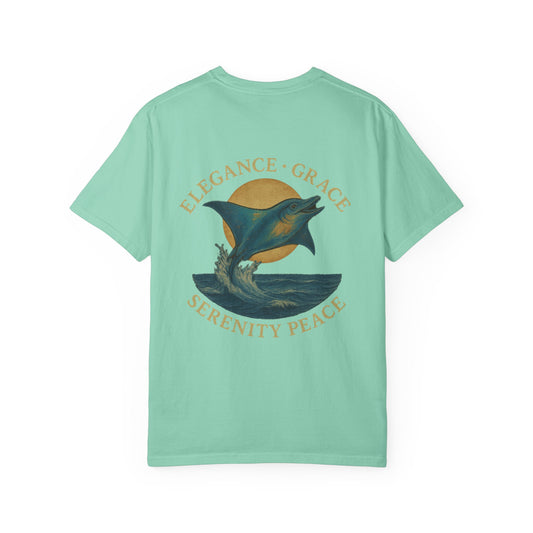 Manta ray Unisex Garment-Dyed T-shirt | Family Tyes 2025 Dolphin Design