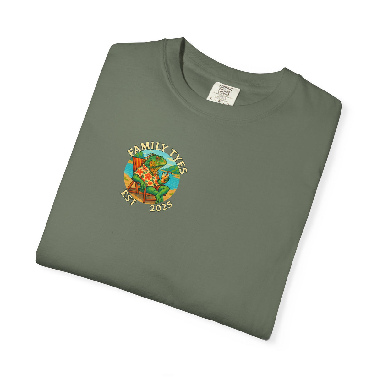 Chilled iguana party time Unisex Garment-Dyed T-Shirt - Family Tyes & Find Your Zen Design