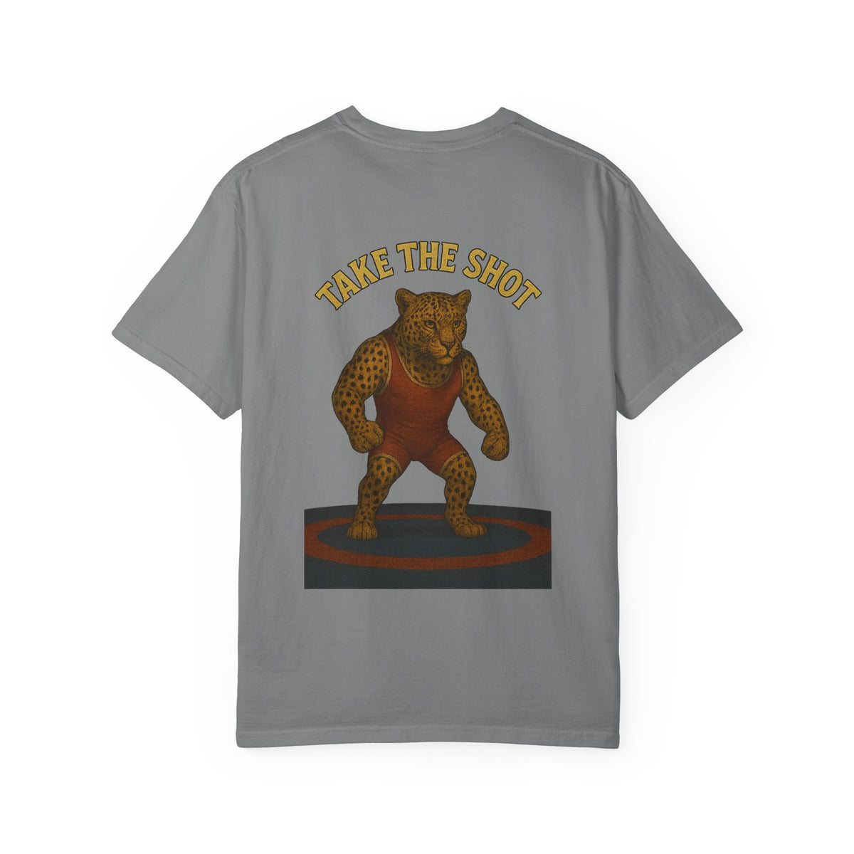 Big Five cheetah Wrestling Unisex Garment-Dyed T-Shirt - Bold Animal Art Tee