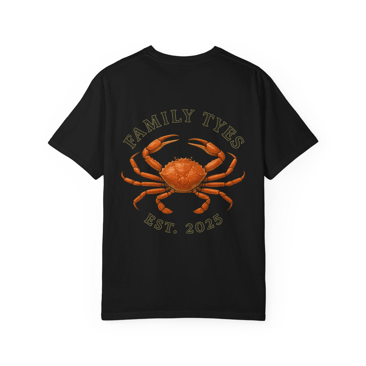 Family Tyes Crab Graphic T-Shirt - Unisex Garment-Dyed Tee