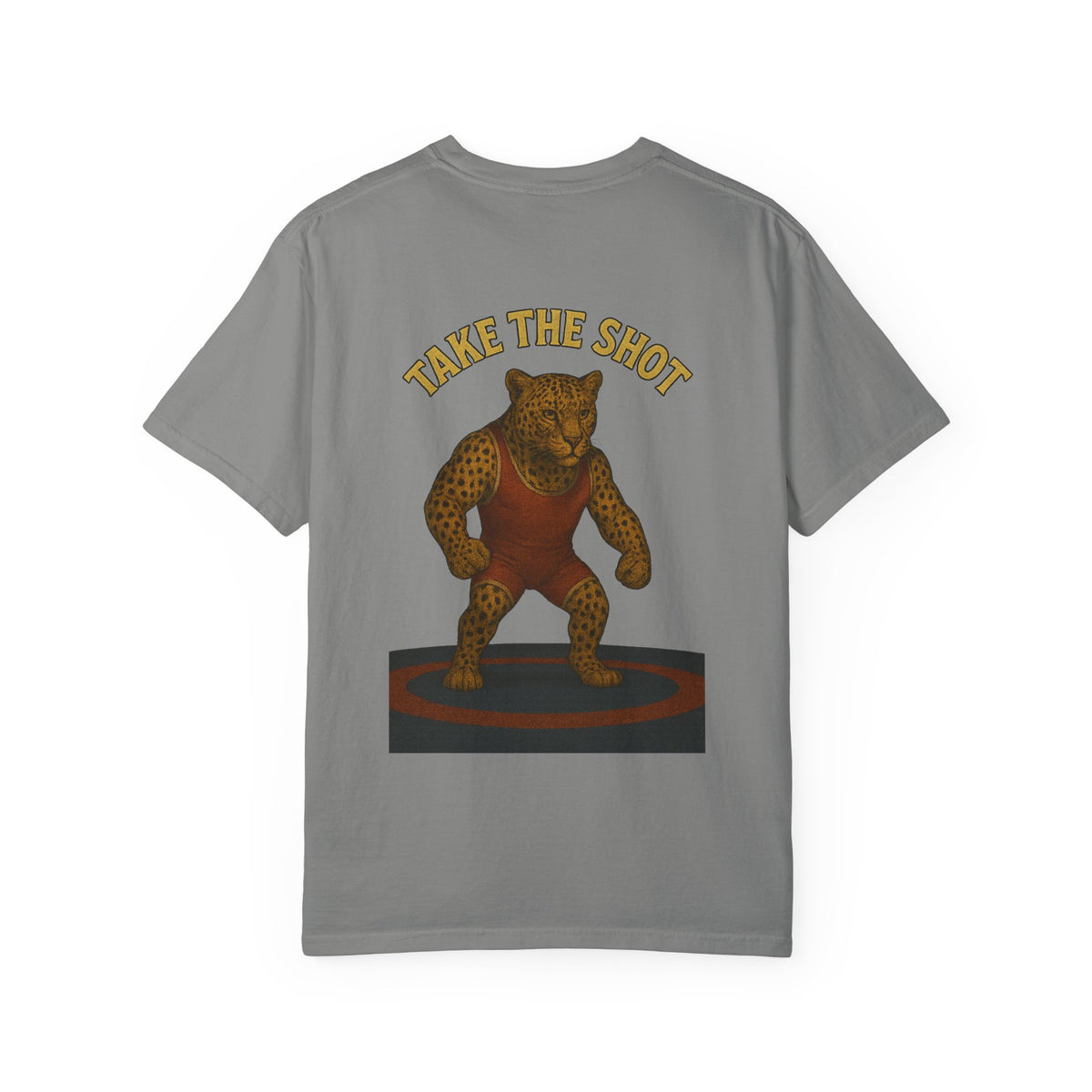 Big Five cheetah Wrestling Unisex Garment-Dyed T-Shirt - Bold Animal Art Tee
